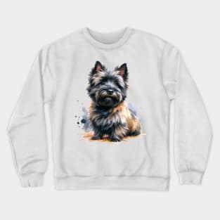 Watercolor Cairn Terrier - Beautiful Dog Crewneck Sweatshirt